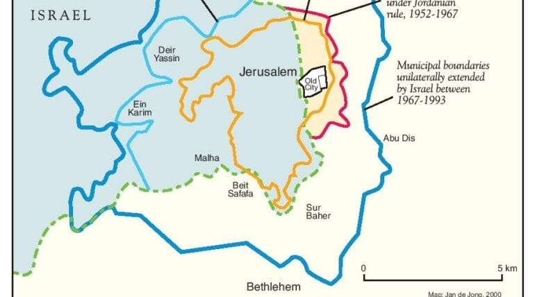 MUNICIPAL BOUNDARIES OF JERUSALEM, 1947-2000