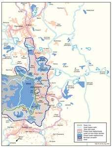 ISRAELI SETTLEMENTS AND PALESTINIAN NEIGHBORHOODS IN METROPOLITAN JERUSALEM, 2000