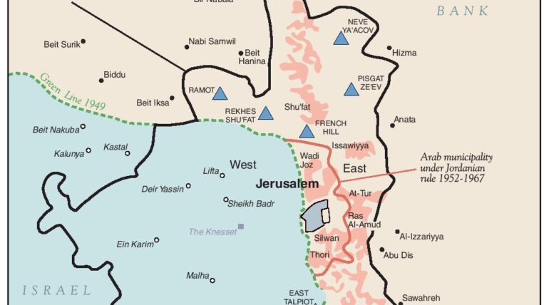 ISRAELI SETTLEMENTS AND PALESTINIAN NEIGHBORHOODS IN EAST JERUSALEM, 2000