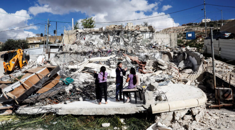 Israeli forces demolish Palestinian house and structures in East Jerusalem