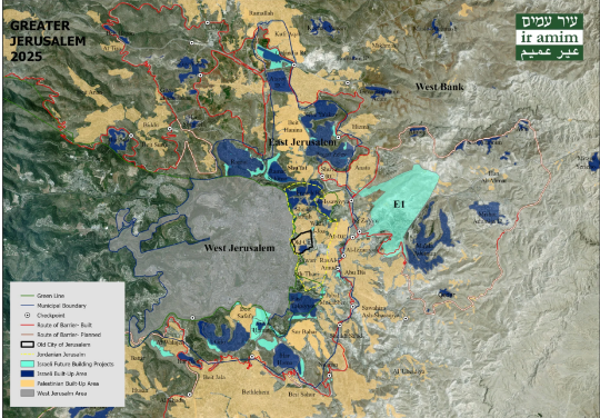 Map of Greater Jerusalem 2025